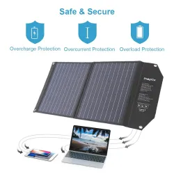 Solar panel - solar charger - dual output - foldable - 60W - kitSolar panels