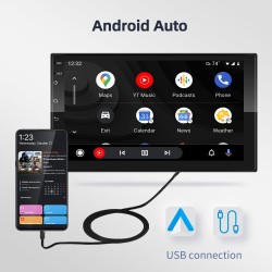 Android 10 car radio - 4GB-64GB - Bluetooth - AI - 8-core - CarPlay - 4GDin 2
