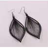 Long black leaf earringsEarrings