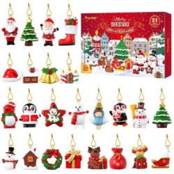 Christmas advent calendar - with hanging christmas tree ornaments - 24 piecesChristmas