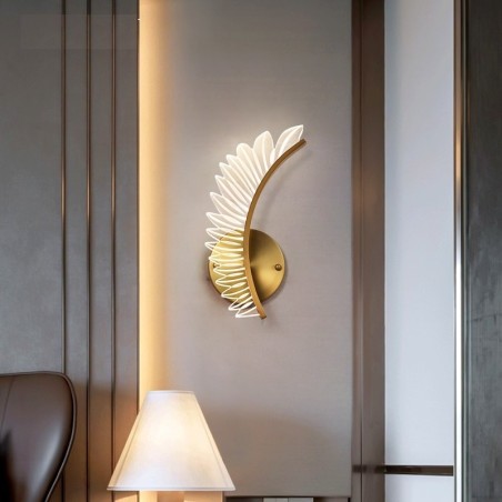 Modern LED wall lamp - golden wings design - indoorWall lights