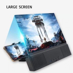 12 Tommer - Skjermforsterker - 3D glasslupe med Bluetooth-høyttaler - for smarttelefon