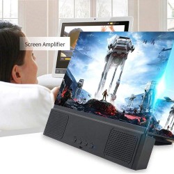 12 Tommer - Skjermforsterker - 3D glasslupe med Bluetooth-høyttaler - for smarttelefon