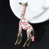 Enamel giraffe - brooch - colourful - goldBrooches
