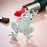 Silver crystal frog - vintage broochBrooches