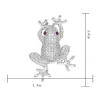 Silver crystal frog - vintage broochBrooches