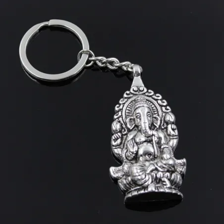 Vintage Ganesha Buddha elefant nøkkelring