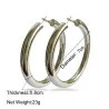 Wide big hoop earrings - 70mmEarrings