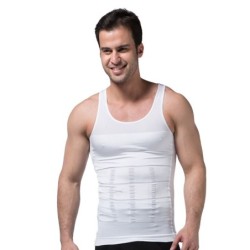 Slankende t-skjorte for menn - ermeløs - body shaper