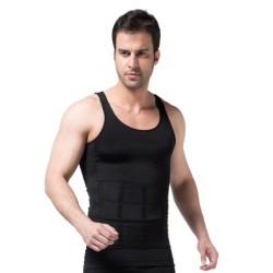 Slankende t-skjorte for menn - ermeløs - body shaper