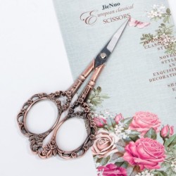 Antique style nail scissors - vintage floral patternClippers & Trimmers
