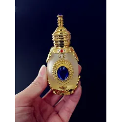 Antique perfume bottle - frosted glass - crystal - with glass dropper - 15 mlPerfumes