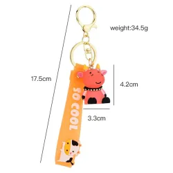 Resin cow / bull - keychainKeyrings