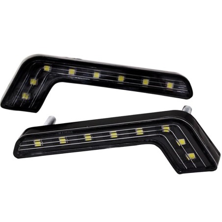 Bil L-type DRL lys - supersterke - av/på funksjon - vanntett - LED - 2 stk