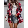 Trendy plaid jacket - short coatJackets