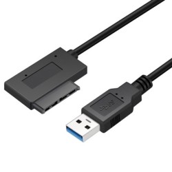 USB 2.0 - 3.0 til mini Sata II 7+6 13Pin - adapter - kabel - for bærbar CD/DVD ROM Slimline Drive