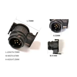 13 to 7 pin trailer connector - socket - adapter - waterproof - 12VDiagnosis