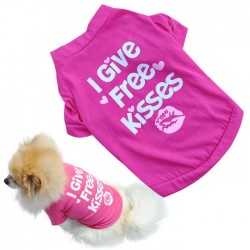 "I give free kisses" - t-skjorte for hunder/katter