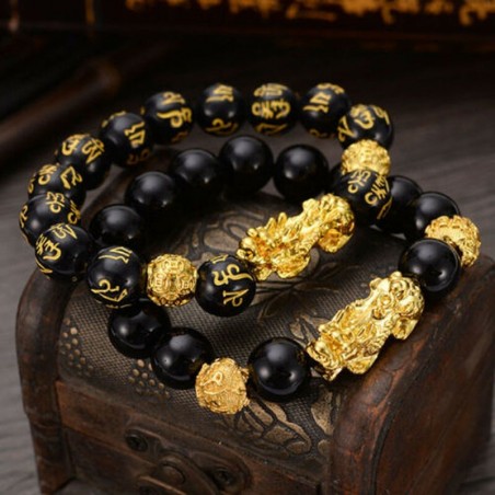 Feng Shui armbånd - med steinperler - unisex