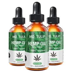2000 mg MO TULIP - økologisk urtefrøolje - smertelindring - stress - angst - massasjeolje