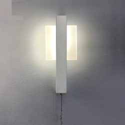 Moderne LED vegglampe - med bryter - rund - firkantet - 6W