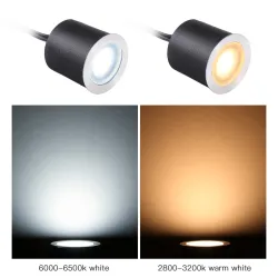 Innfelte LED-dekklys - utendørs - IP67 vanntett - DC12V - 16 stk.