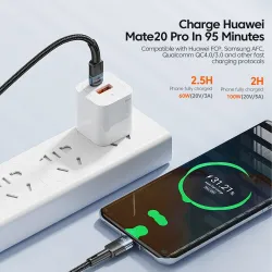 Essager - USB type C Til USB C - hurtigladekabel - 60W - 100W