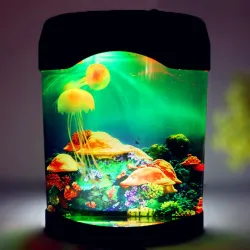 Mini manet akvarium - nattlampe
