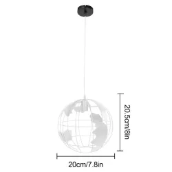 Moderne taklampe i jern - globeformet - 60W