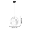 Moderne taklampe i jern - globeformet - 60W