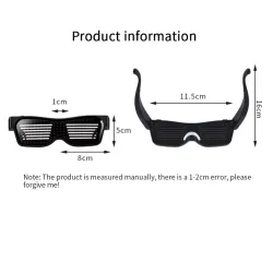 LED party glasses - App / manual control - USB - BluetoothParty