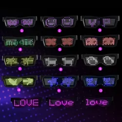 LED-festbriller - App / manuell kontroll - USB - Bluetooth