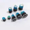 Black push button switch LED - waterproof - fixed self-locking - 12mm / 16mm / 19mm / 22mm - 5V / 12V / 220VSwitches