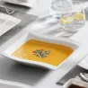 Elegant tableware - white porcelain dinner set - cups - saucers - platesCutlery