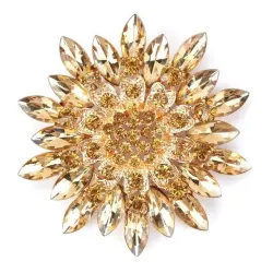 Big daisy flower - crystal broochBrooches