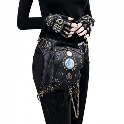 Skulder / ben / midjeveske - steampunk - gotisk - retrostil - skinn