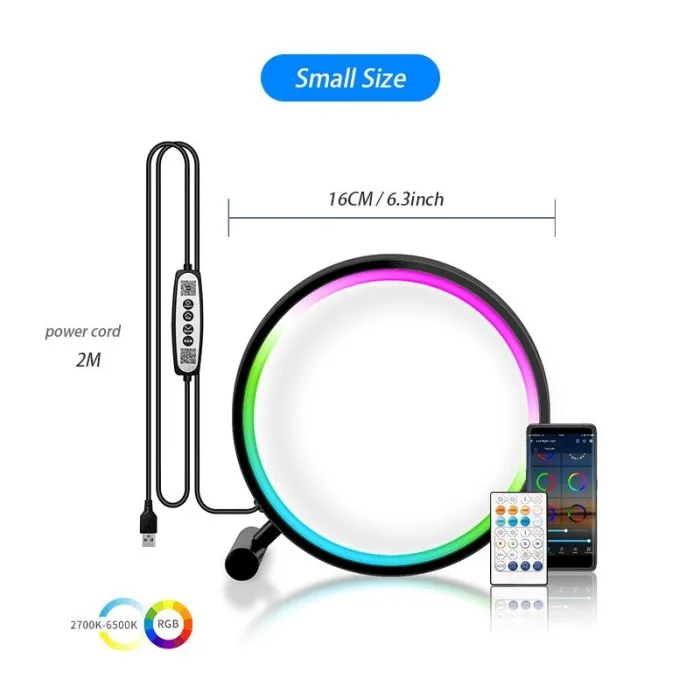 Smart omgivelseslys - nattlampe - appkontroll - USB - LED - RGB