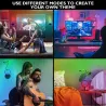 LED nattlys - Bluetooth - appkontroll - 180° roterende - RGB - noteform