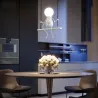 Moderne taklampe - sittende jerndukker