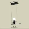 Moderne taklampe - sittende jerndukker