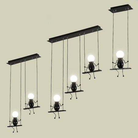 Moderne taklampe - sittende jerndukker