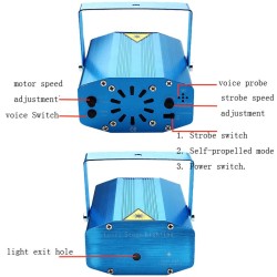 Mini laser stage light - projector - voice control - self-propelled strobeStage & events lighting