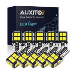 Car LED light bulb - T10 - 2835 SMD - W5W - Canbus - 6000K white - 10 piecesT10