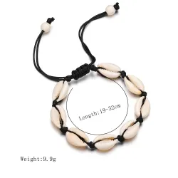 Sea shell charms bracelet - adjustable string ropeBracelets