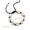 Sea shell charms bracelet - adjustable string ropeBracelets