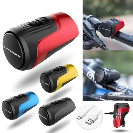 Sykkelhorn - USB oppladbart - tyverialarm