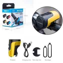 Sykkelhorn - USB oppladbart - tyverialarm
