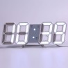 Modern 3D digital wall clock - LED - USB - with alarm functionClocks