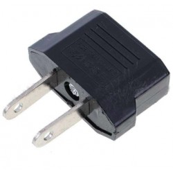EU to US converter - adapter - round to flat - travel plug - US plugPlugs