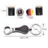 Car wheel valves - metal caps - with wrench - keychain - German flagValve caps